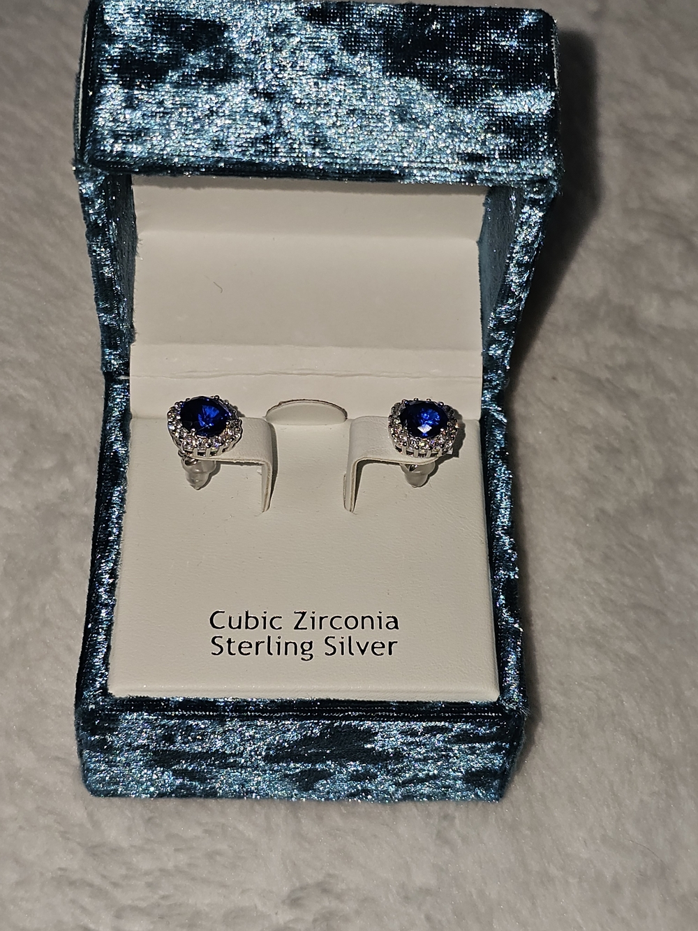 Nanette Lepore Sterling Silver Blue Halo Stud Earrings